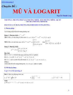 Chuyên đề Mũ và logarit
